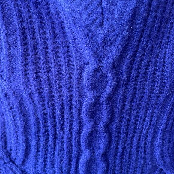 KIKIT Purple Hooded Sweater Cable Knit Size Small Casual Chunky Relaxed - Picture 4 of 5